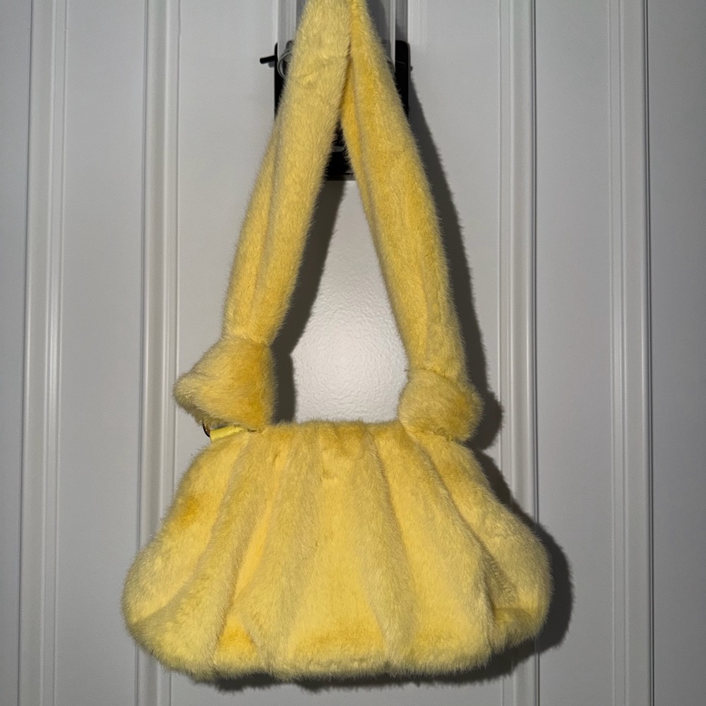 AKIRA Sunny Yellow Plush Shoulder Bag